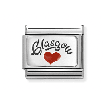 Classic Silver Glasgow and Red Heart Charm