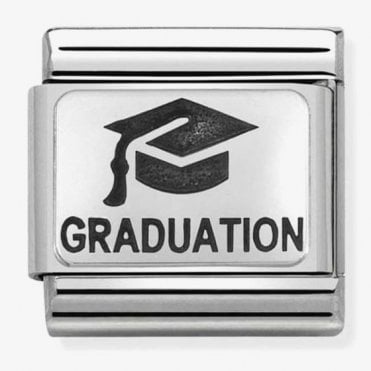Classic Silver Graduation Charm