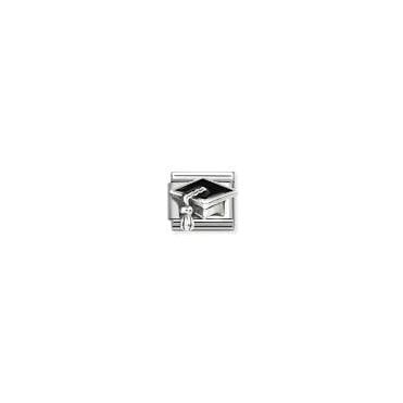 Classic Silver Graduation Hat Charm