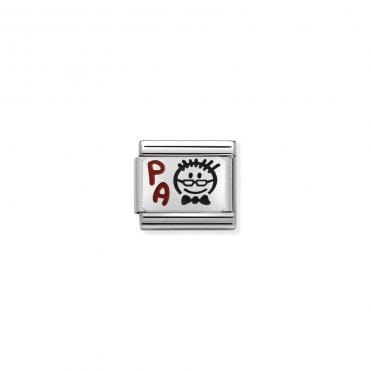 Classic Silver Grandpa Face Charm