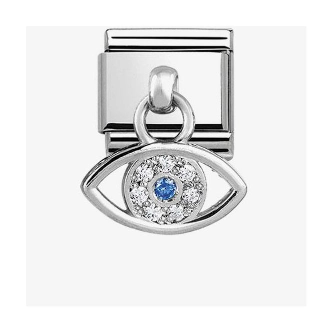 NOMINATION ITALY Classic Silver Greek Eye Pendant Charm