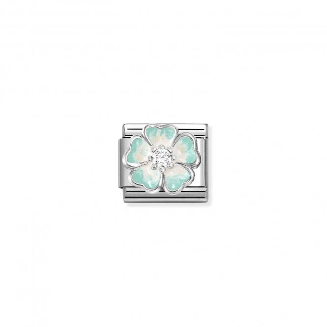 NOMINATION ITALY Classic Silver Green Fade Flower Charm