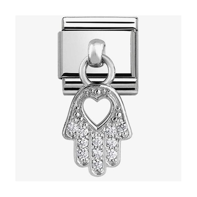 NOMINATION ITALY Classic Silver Hand of Fatima Pendant Charm