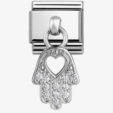Classic Silver Hand of Fatima Pendant Charm