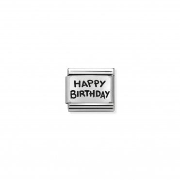 Classic Silver Happy Birthday Charm