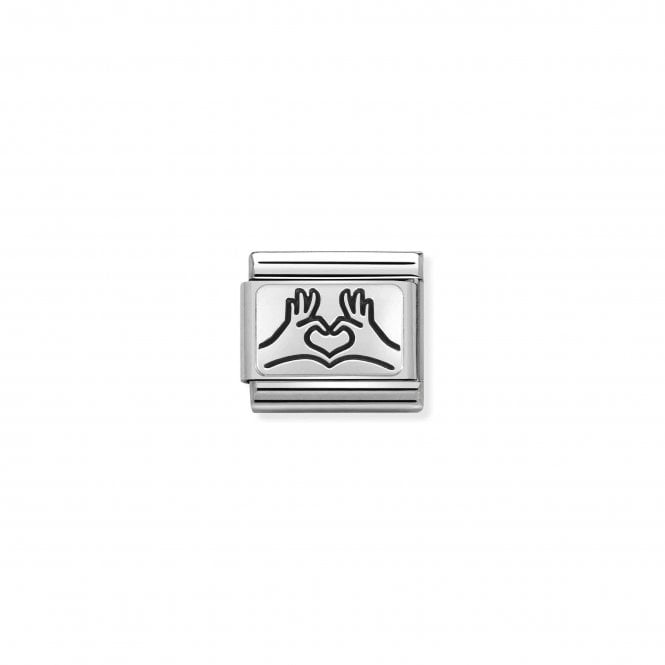 NOMINATION ITALY Classic Silver Heart Hands Charm