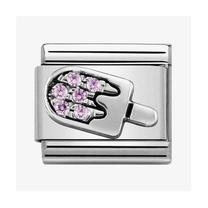 NOMINATION ITALY Classic Silver Ice Cream with CZ Charm