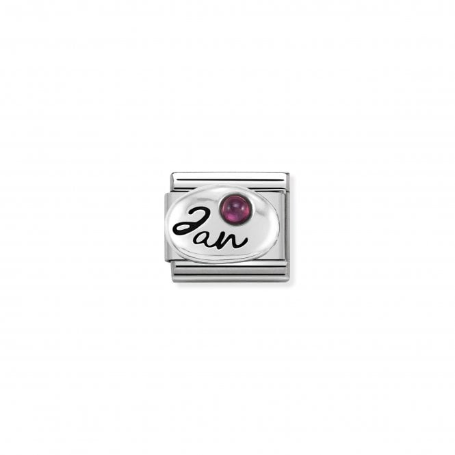 NOMINATION ITALY Classic Silver January Garnet Charm