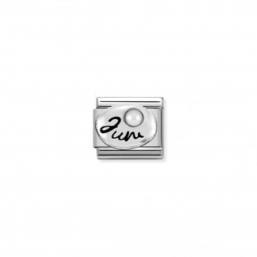Classic Silver June Pearl Charm
