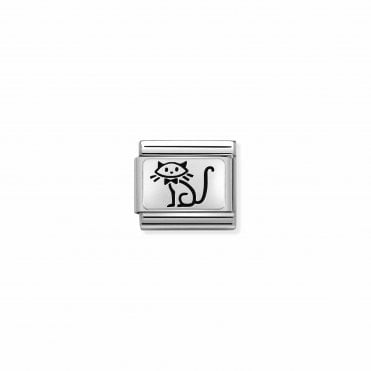 Classic Silver Kitten Charm