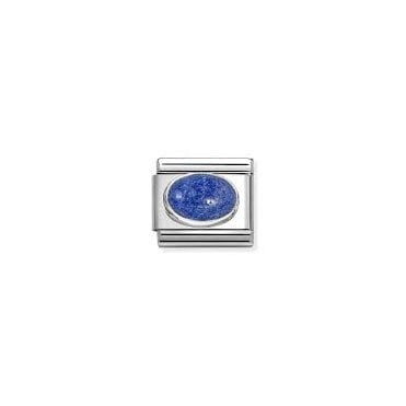 Classic Silver Lapis Lazuli Stone Charm