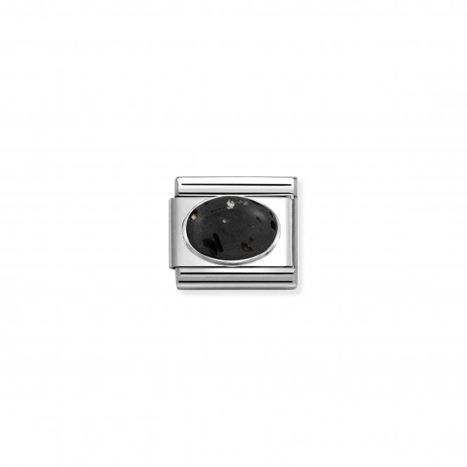 NOMINATION ITALY Classic Silver Lava stone Matt Charm