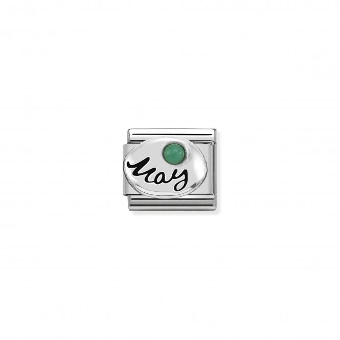 NOMINATION ITALY Classic Silver May Emerald Charm