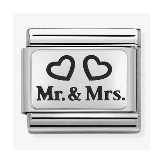 NOMINATION ITALY Classic Silver Mr & Mrs with Hearts Charm