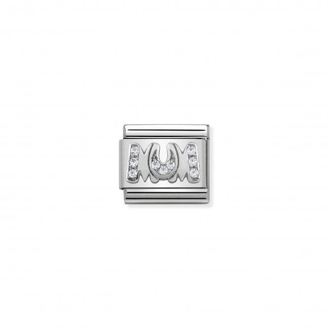 NOMINATION ITALY Classic Silver Mum with CZ Charm