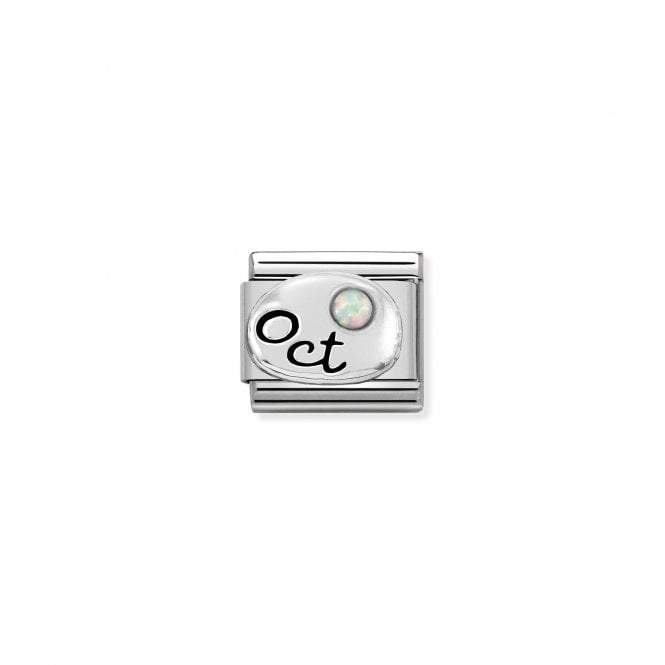 NOMINATION ITALY Classic Silver October White Opal Charm