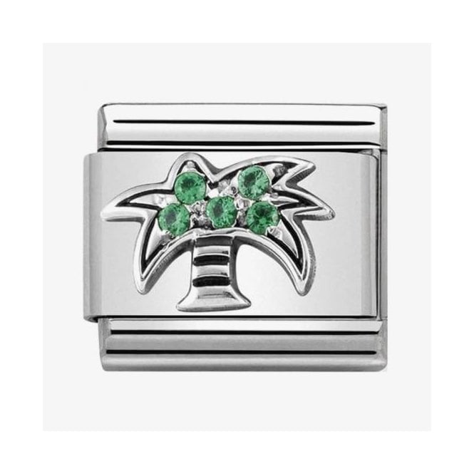 NOMINATION ITALY Classic Silver Palm Tree with CZ Charm