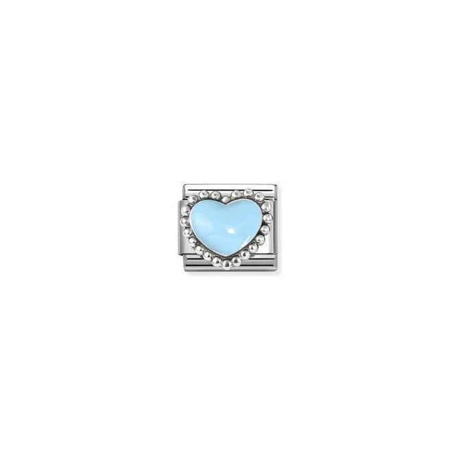 NOMINATION ITALY Classic Silver Pastel Blue Heart Charm