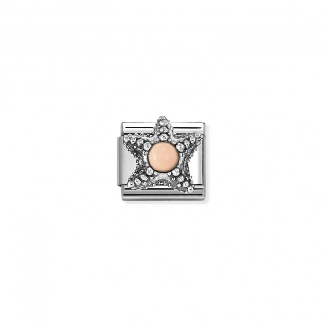 NOMINATION ITALY Classic Silver Pink Coral Starfish Charm