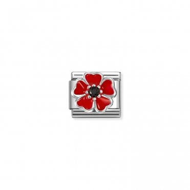 Classic Silver Poppy Charm