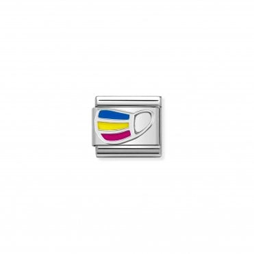 Classic Silver Rainbow Mask Charm