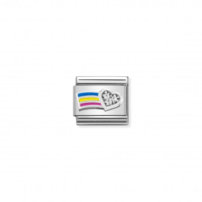 NOMINATION ITALY Classic Silver Rainbow with CZ Charm