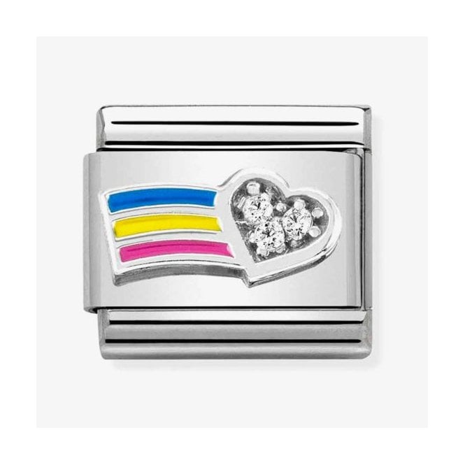 NOMINATION ITALY Classic Silver Rainbow with CZ Charm