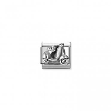 Classic Silver Scooter Charm