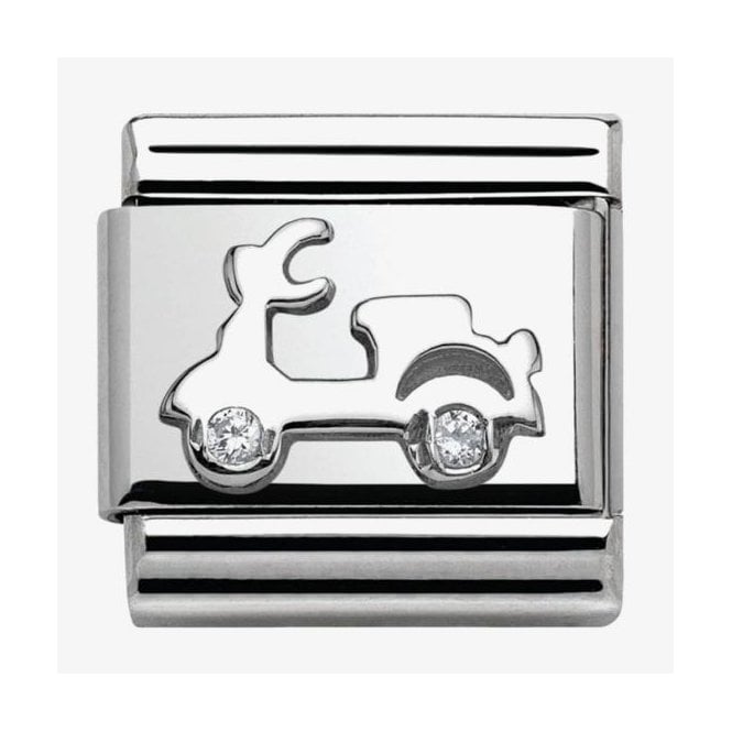 NOMINATION ITALY Classic Silver Scooter with CZ Charm