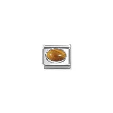 Classic Silver Tiger Eye Stone Charm