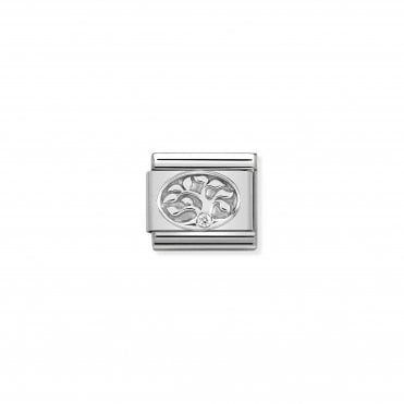 Classic Silver Tree of Life CZ Charm