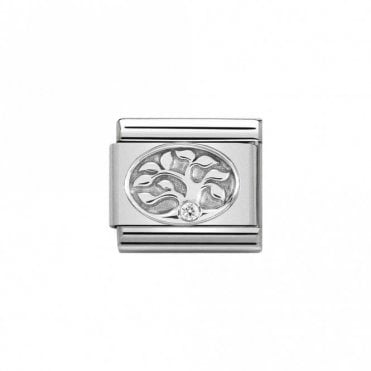 Classic Silver Tree of Life with CZ Charrm