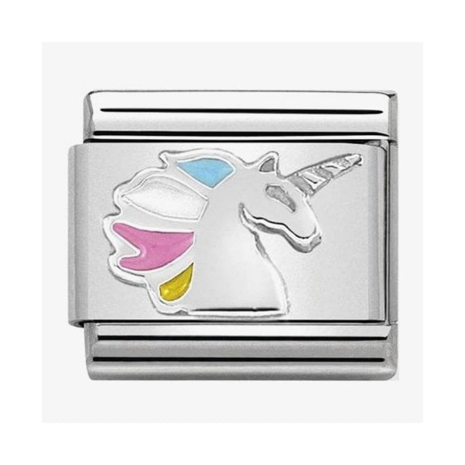 NOMINATION ITALY Classic Silver Unicorn with Enamel Charm