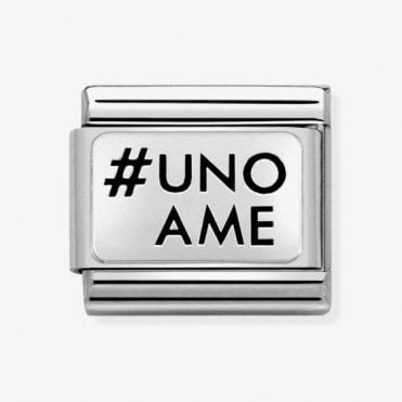Classic Silver 'UNO A ME' Charm