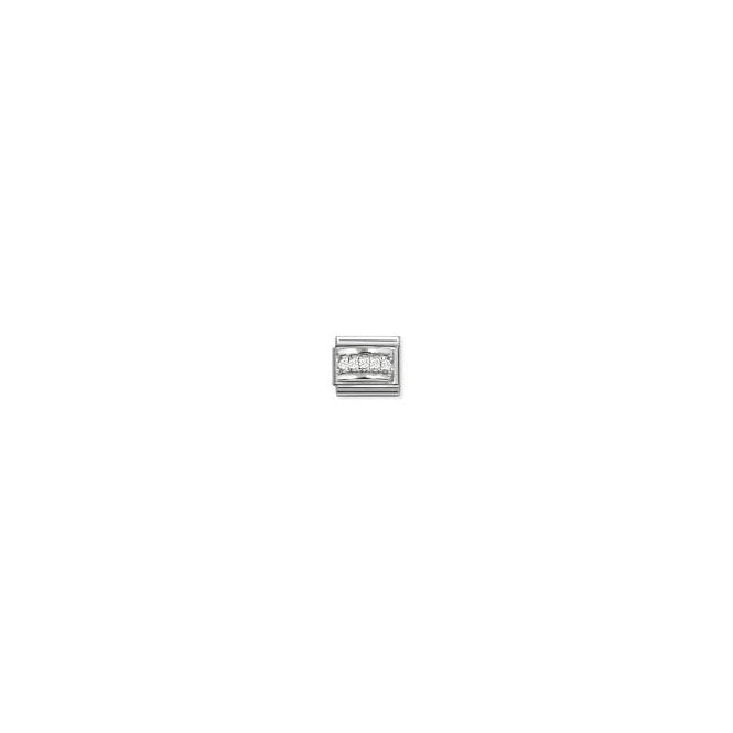 NOMINATION ITALY Classic Silver White CZ Band Charm