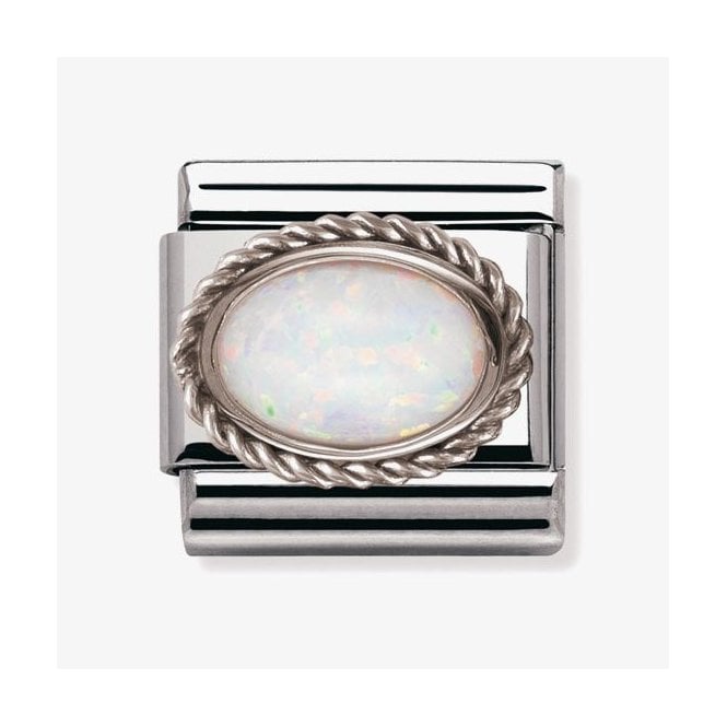 NOMINATION ITALY Classic Silver White Opal Charm
