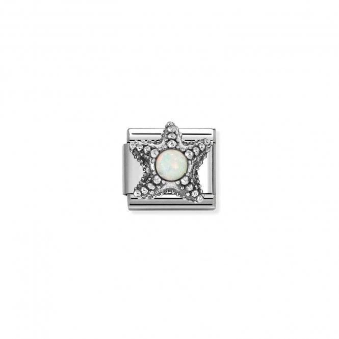 NOMINATION ITALY Classic Silver White Opal Starfish Charm
