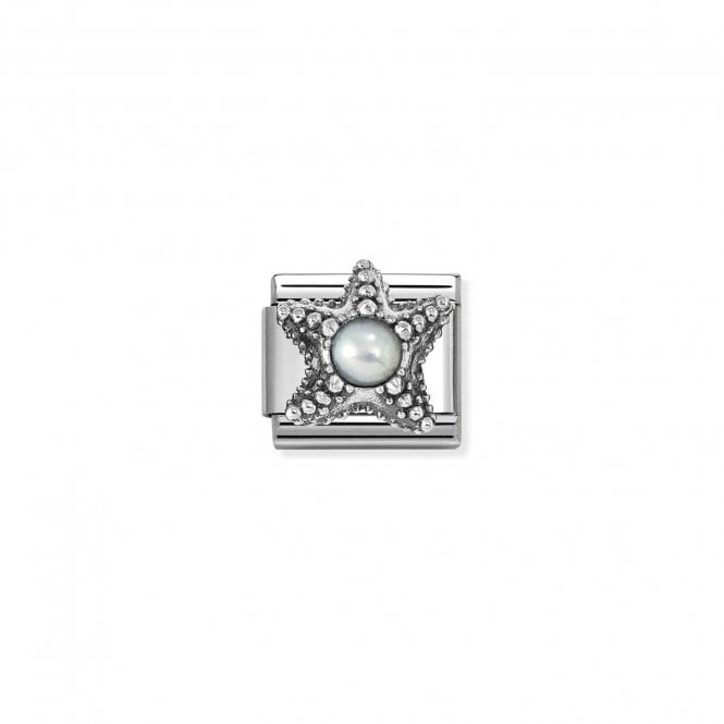 NOMINATION ITALY Classic Silver White Pearl Starfish Charm