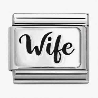 Classic Silver Wife Plate Charm