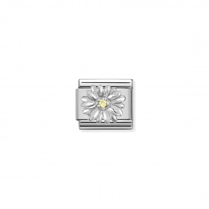 NOMINATION ITALY Classic Silver & Yellow CZ Daisy Charm