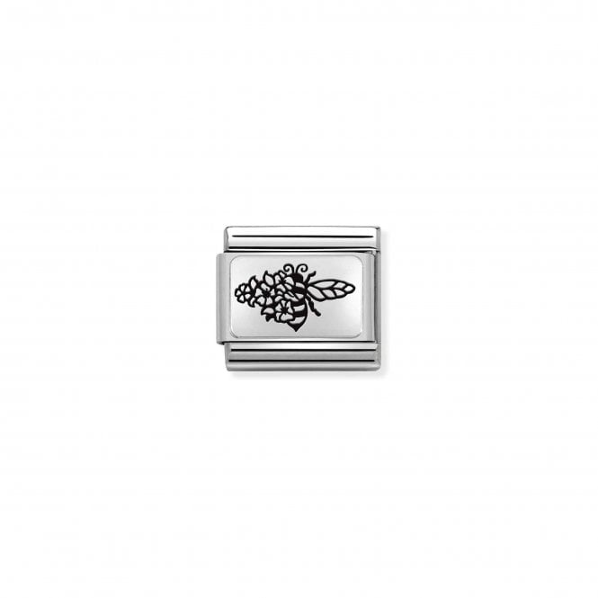 NOMINATION ITALY Classic Silvershine Bee with Flowers Charm