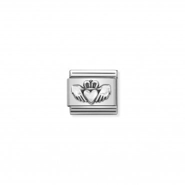 Classic Silvershine Claddagh Charm