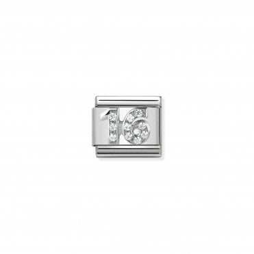 Classic Silvershine CZ 16 Charm