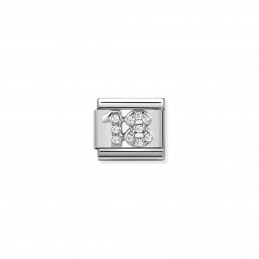 Classic Silvershine CZ 18 Charm