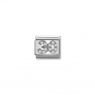 Classic Silvershine CZ 30 Charm