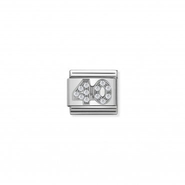 Classic Silvershine CZ 40 Charm