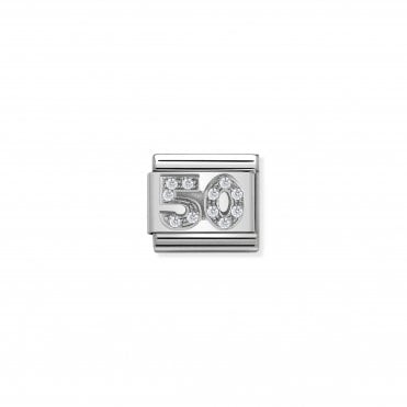 Classic Silvershine CZ 50 Charm