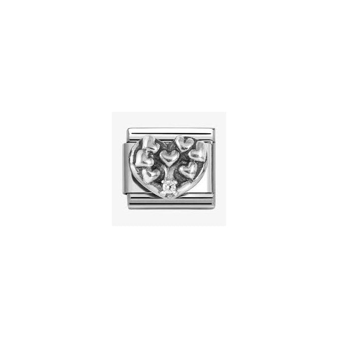 NOMINATION ITALY Classic Silvershine CZ Tree Of Life Heart Charm