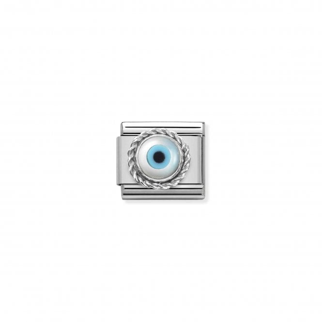 NOMINATION ITALY Classic Silvershine & Enamel Greek Eye Charm