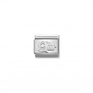 Classic Silvershine Hand of Fatima with CZ Charm